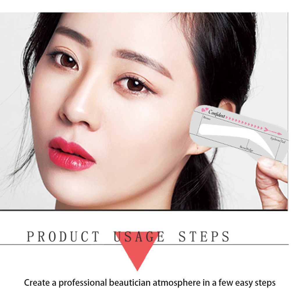 Wenkbrauwstencil Set Lelietje-van-dalen Papier Wenkbrauwartefact Draad Lijster Gereedschap Make-up Hulpmiddel Gemakkelijk Schimmel Tekenpapier