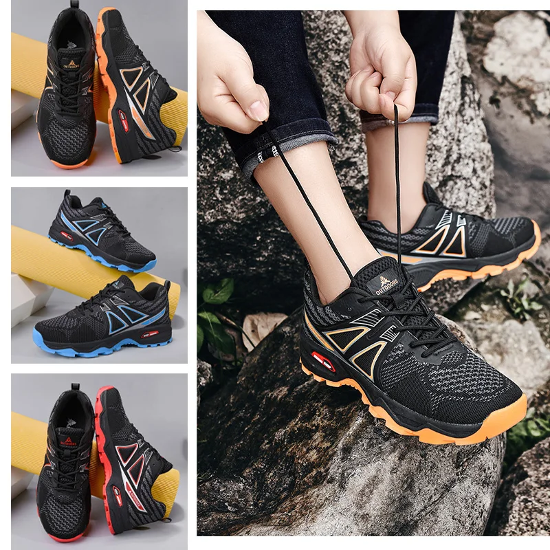 Men Sneaker Breathable Splashproof Outdoor Hiking Shoes Mountain Climbing Sport Men Hunting Trekking Boots