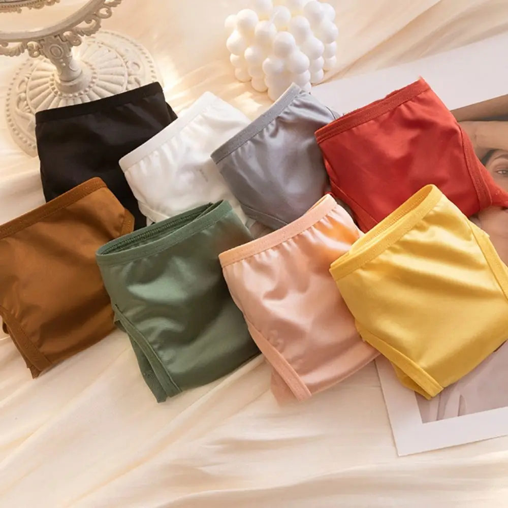 

Breathable Transparent Mesh Lace Briefs Seamless Hollow Out Low-Waist Panties Solid Color Thin Belt Ice Silk Underpants Women