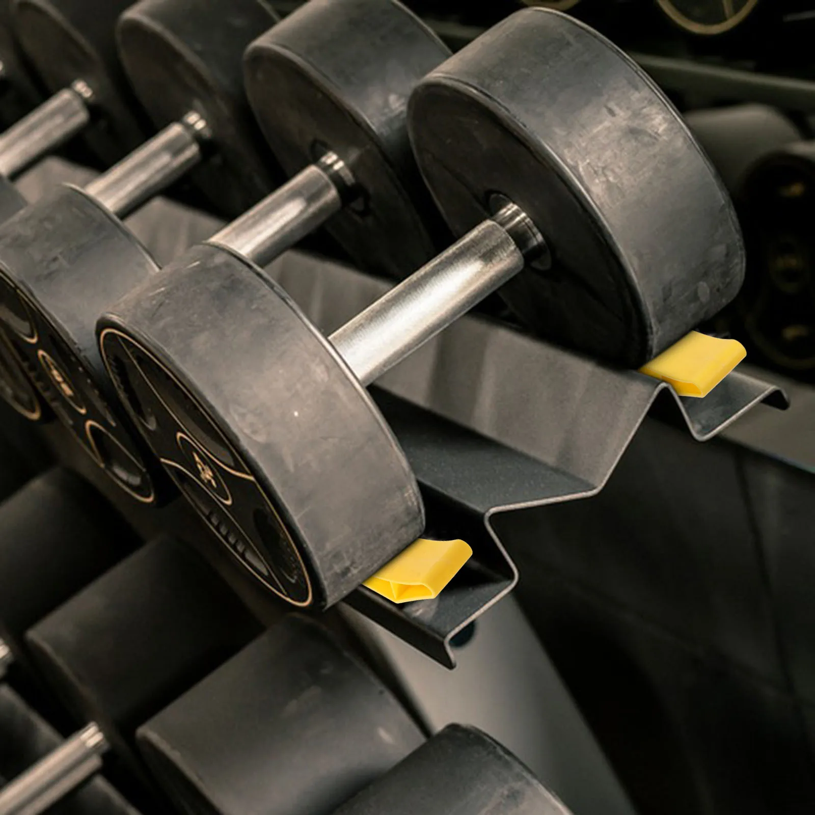 

6Pcs Dumbbell Storage Tray Heavy Duty Plastic Holder for Home Gym Wear-Resistant Non-Slip Fitness Equipment Organizer Rack