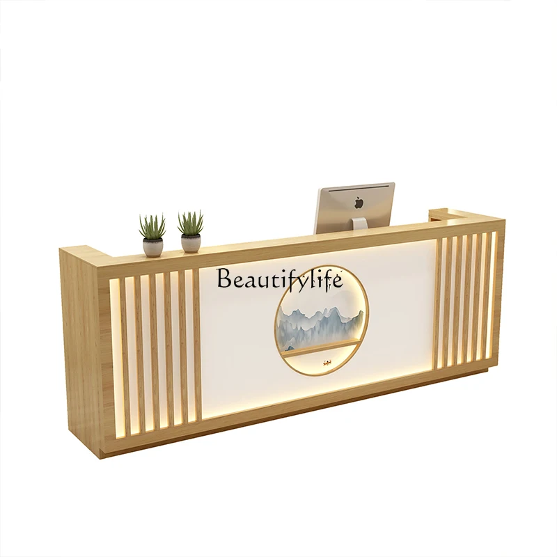 

New Chinese Style Cashier Desk for Beauty Salon, Hair Salon, Clothing Store, and Reception Desk