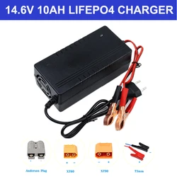 Cargador Lifepo4 de alta potencia, 4S de 12v, 10A, 14,6 V/12,8 V, 110-220V, para batería de fosfato de hierro y litio