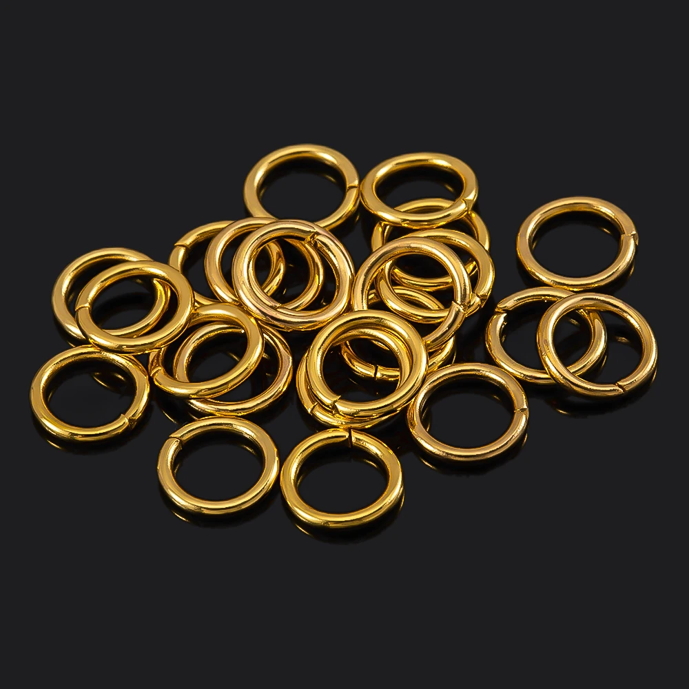 

120pcs Stainless Steel Jump Ring 3-15 mm Gold Plated Split Rings for Jewelry Making Chain Connectors DIY Accessories Wholesale