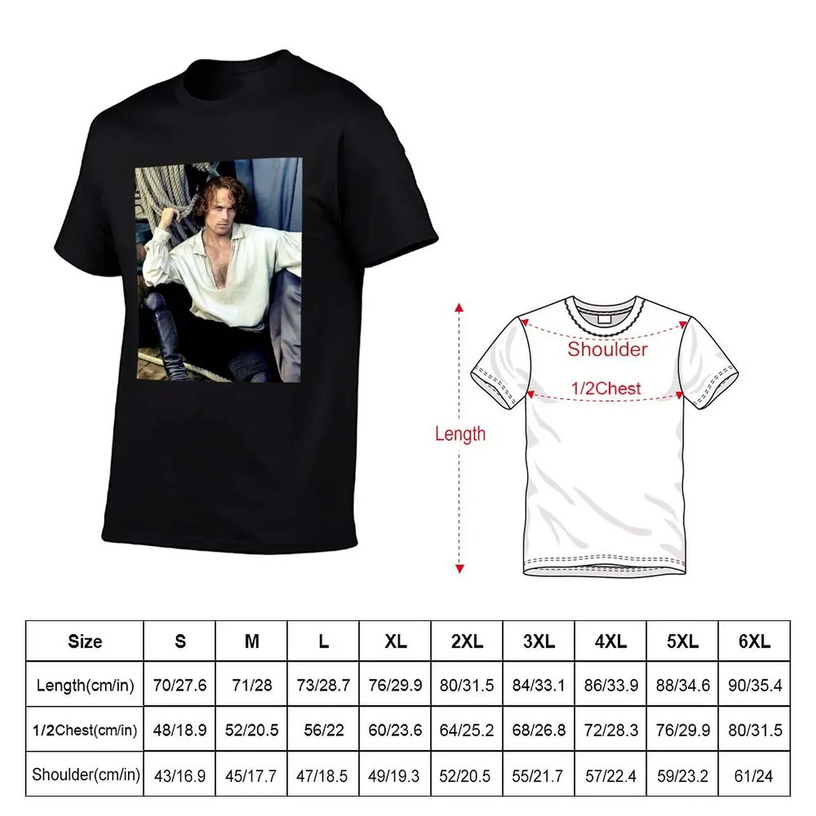 Sam Heughan T-Shirt vintage t shirts aesthetic clothes essential t shirt cute clothes mens designer t shirt