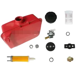 L100 DIESEL FUEL TANK CMPL. CW.  FOR YANMAR  L90 & MORE 406CC 9HP ENGINE TILLER CULATIVATOR CAP FILTER PETCOCK  4.5L RED / BLACK