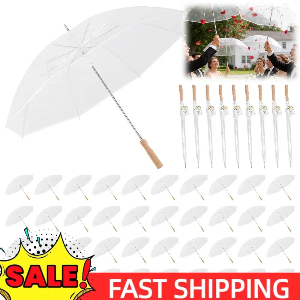 

Набор из 50 прозрачных зонтов-зонтик для свадьбы с бирками «Спасибо» и веревкой, сувениры для гостей на свадьбу, подарки для вечеринок и свадебных торжеств