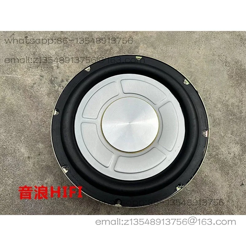 Ultradünner 10-Zoll-Subwoofer, Ultradünner Subwoofer-Lautsprecher, Weißes Aluminiumgehäuse, Doppelschwingspulen-Lautsprecher