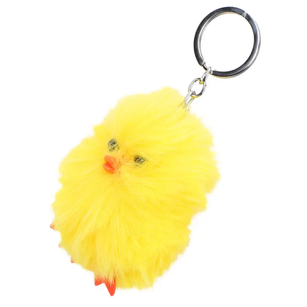

Брелок для ключей в виде милого желтого цыпленка, эстетичный аксессуар для сумки, рюкзака, ключей от машины, женский брелок-украшение