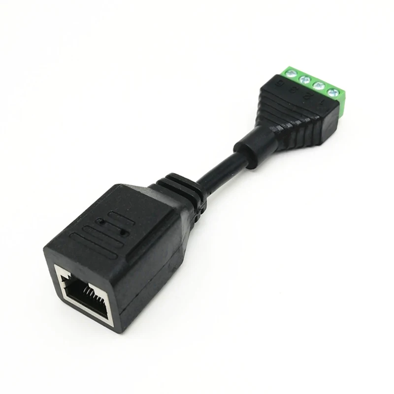 RJ45 To 4pin Terminal RJ45 Female Terminal Block Crystal Head Terminal Block Pressure-free Crystal Head Net Block End