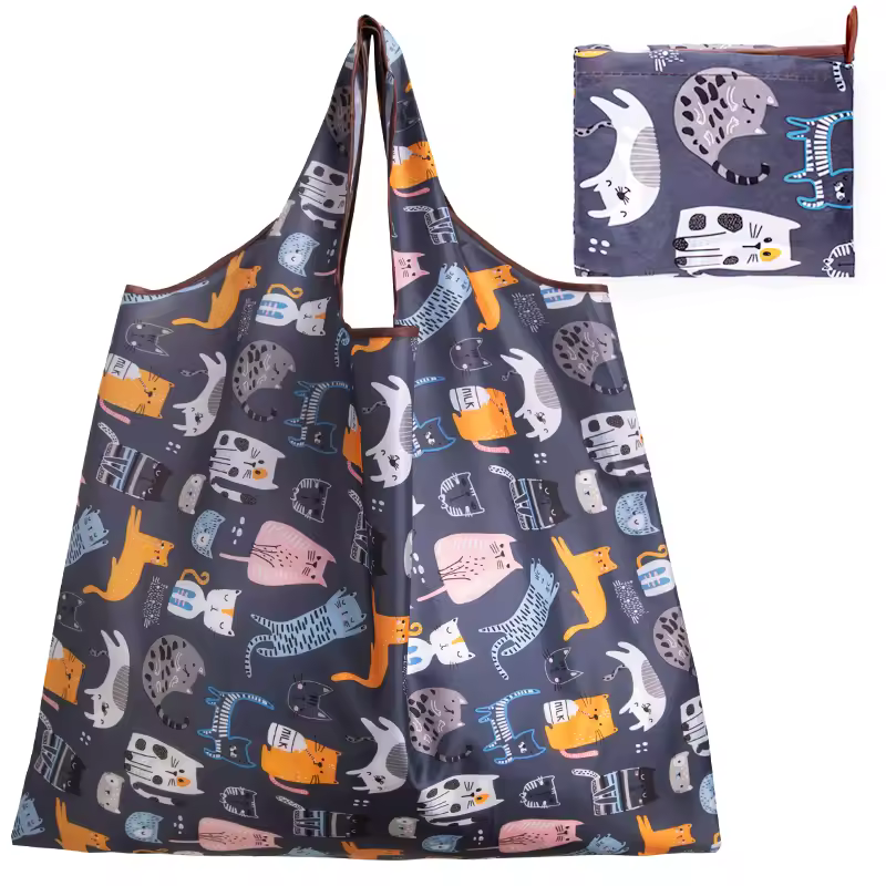 Big Size Thick Nylon Large Tote ECO Reusable Polyester Portable Shoulder Women's Handbags Folding Pouch Shopping Bag Foldable - Image 22