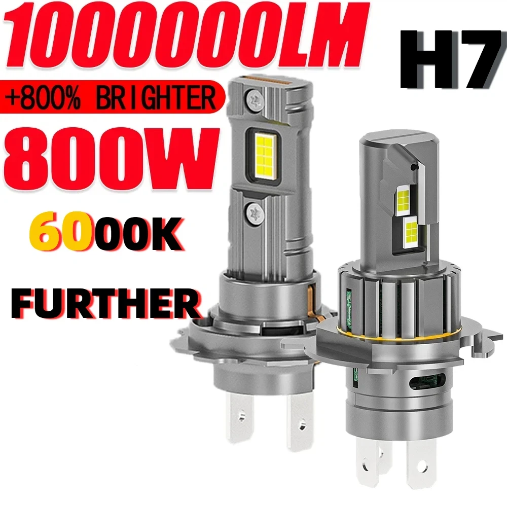 

H7 LED Headlight Bulbs High Power Ultra Puissant Auto Lights CANBUS No Error Car Fog Lamp Turbo Fan Automobile Spotlights 12V