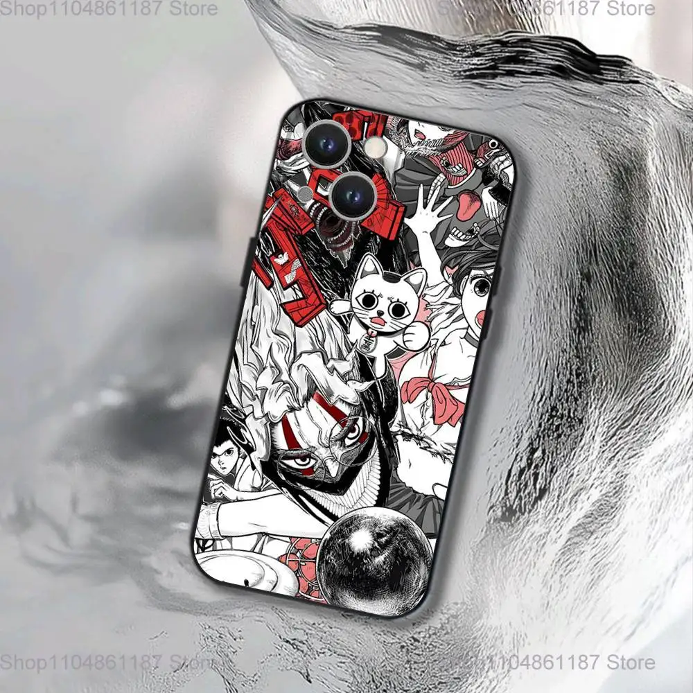 Funda de teléfono Anime D-Dandadan Okarun para iPhone 17,16,15,14,13,12,11,Pro,XS,Max,XR,Plus,E,SE4,Mini funda blanda negra