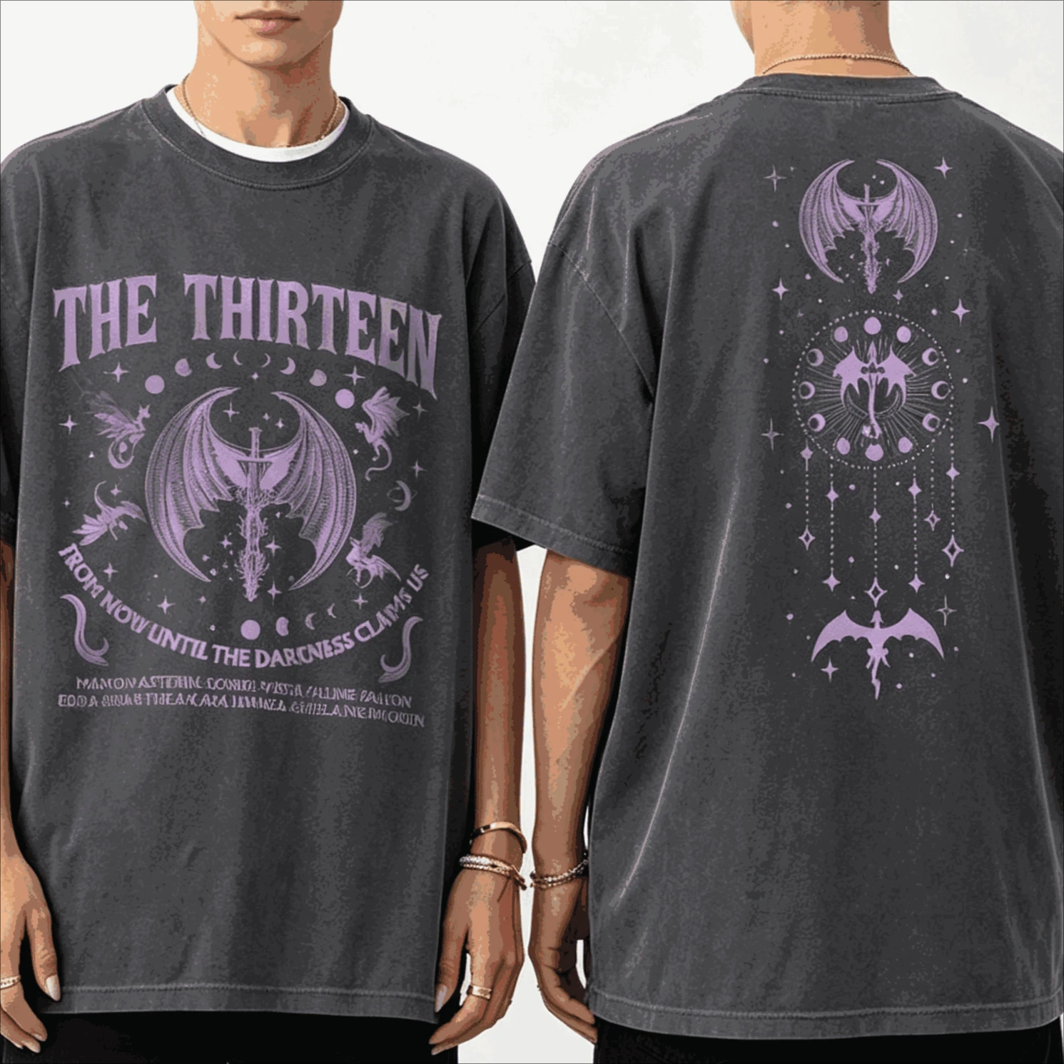 2026 Hot Sale The Thirteen Throne of Glass T-shirt From Now Until the Darkness Claims T-shirt Y2K Unisex Gothic Cotton T-shirt