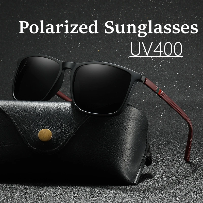 2024 Square Frame Polarized Sunglasses Men Women New Fashion UV400 Shades Eyewear Unisex Male Vintage Sun Glasses for Sports