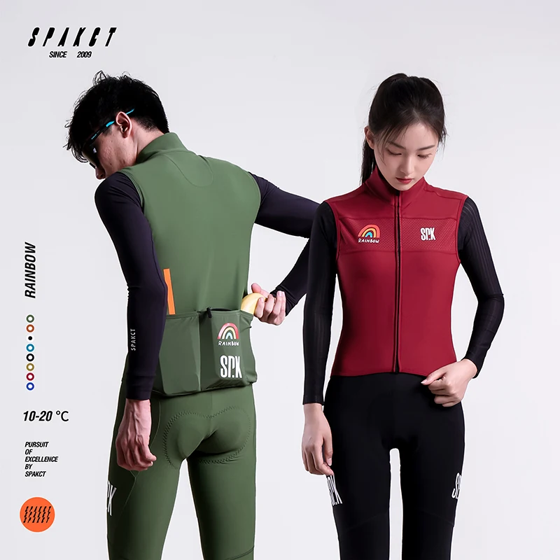 SPAKCT Cycling Jacket - Spring and Autumn Cycling Road Bike Warm and Soft Felt-Feeling Winter Sport Backless Shirt for Men Cycli