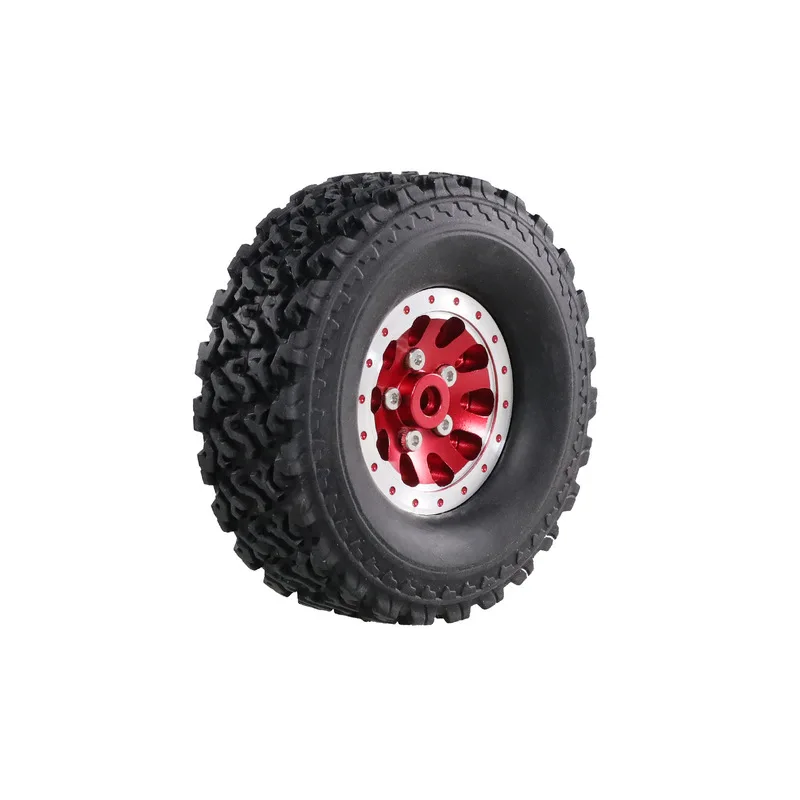 عجلات MN Beadlock متوافقة مع موديلات WPL C14 C24 - جنوط معدنية مع إطارات إسفنجية ملتصقة مسبقًا لزاحف RC 1/12 1/16 #5