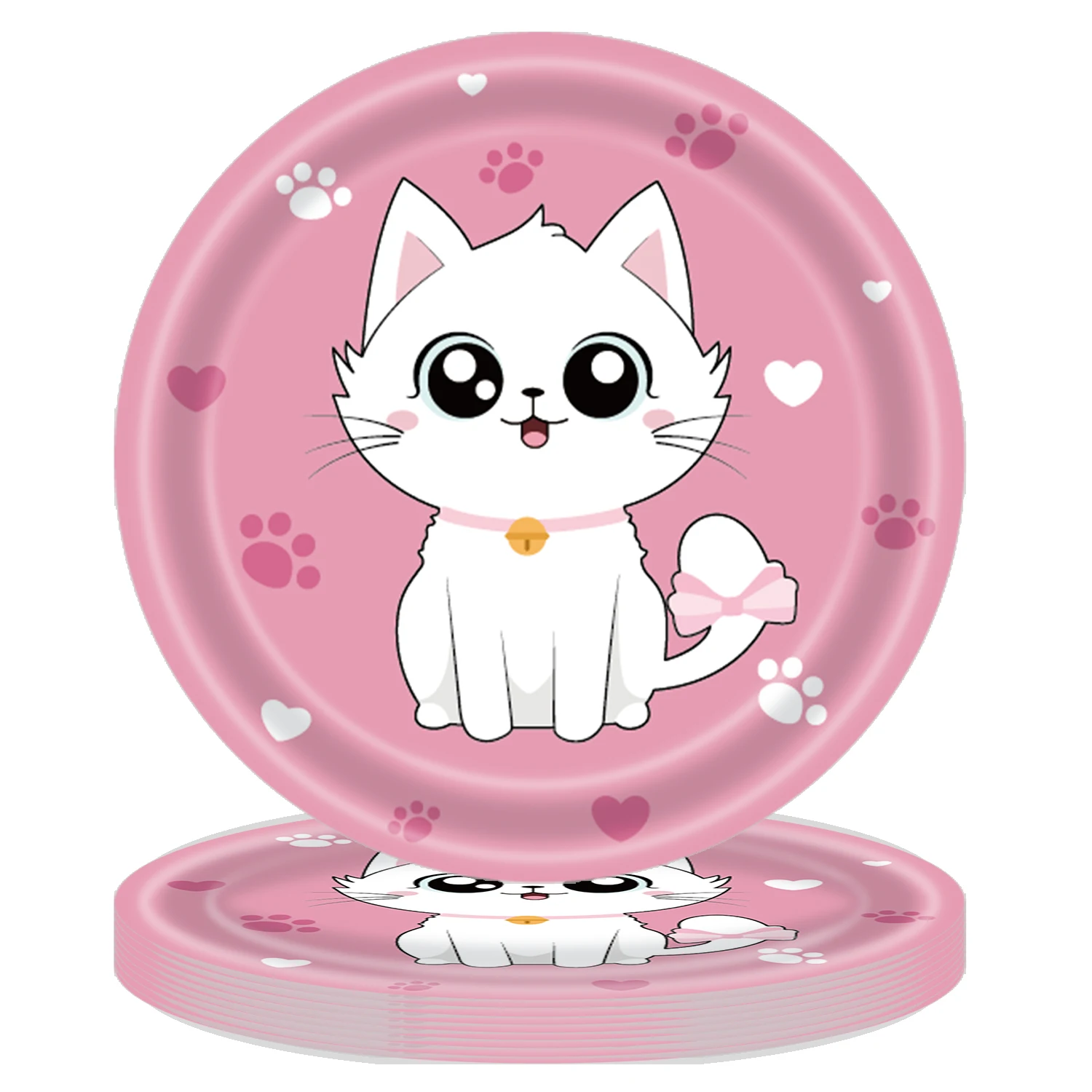 Cartoon Katze Einweg Party Platten Nettes Kätzchen Geburtstag Themed Gerichte Geburtstag Party Dekoration Party Liefert Baby Dusche – Detail 2