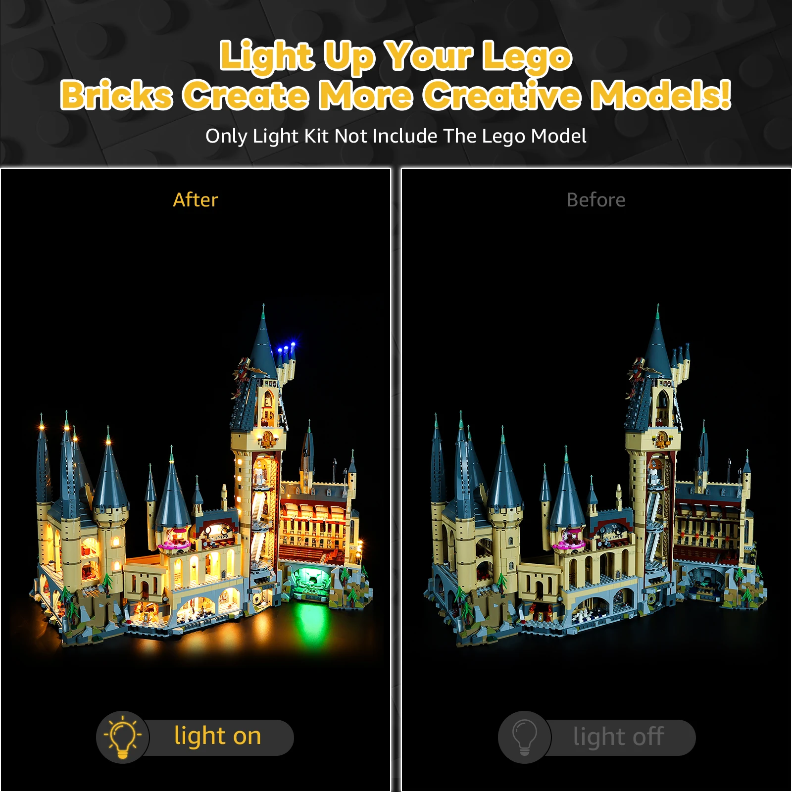LED Light Kit Suitable for LEGO Hogwarts Castle 71043 Building Blocks No Model