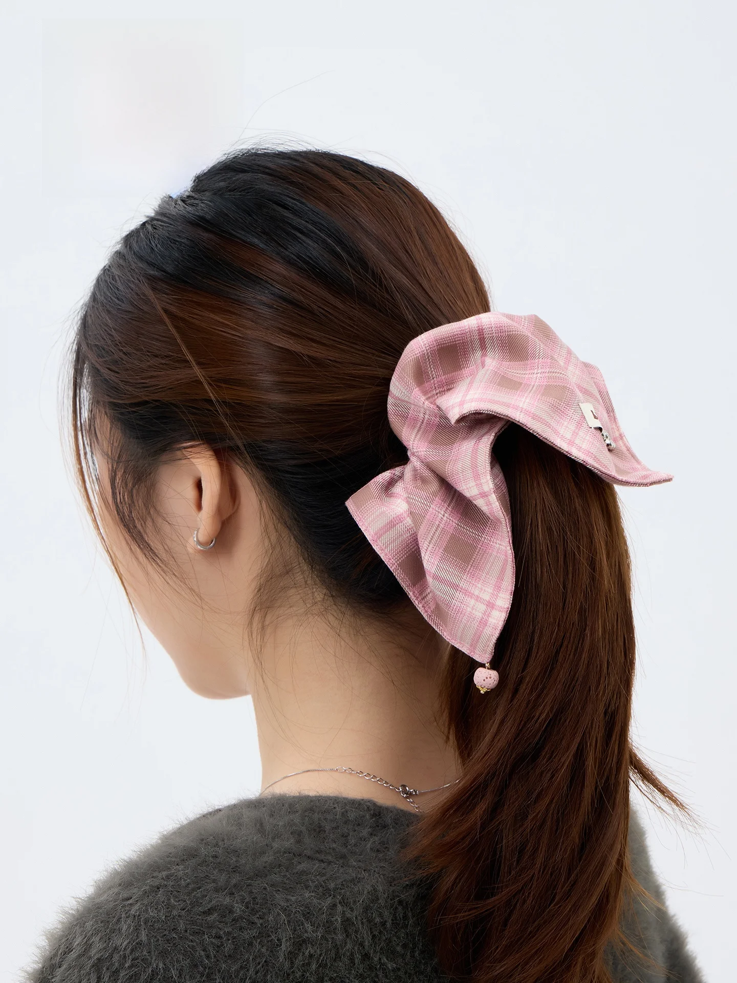 bizabaza-プレミアム生地ヘアアクセサリー女の子ヘアゴム弾性蝶ネクタイスクエアコーナーヘアバンドロングヘアゴムバンド