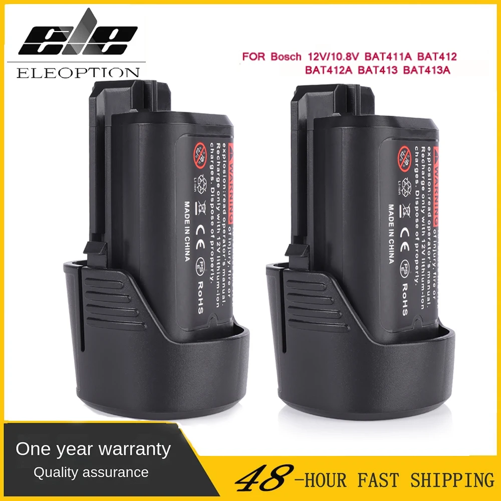 

2pieces 4000mAh Battery for Bosch BAT411 12V/10.8V Lithium-Ion BAT411A BAT412 BAT412A BAT413 BAT413A GSA/GSB/GSC/GSR10.8 V-LI