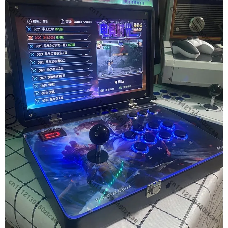 Portable Flip Folding Arcade Game14/21 Inch Screen Pandora 3D System WIFI Game Download Retro Joystick Foldable Gaming Machine