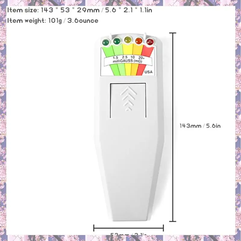2025 Trend 1 Stück EMF METER Magnetfelddetektor K2kii Multifunktionaler Strahlungstester Schwarz