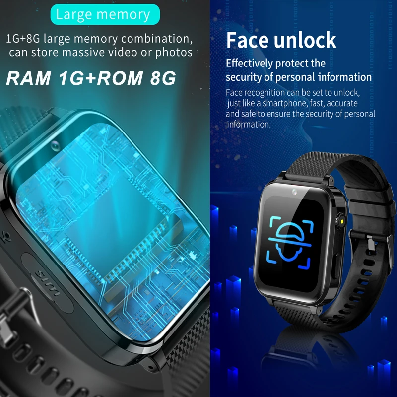 KGG 4G Smart Watch Kids ROM 8G Video Call SOS Videl Player Phone Watch GPS Locator APP DownLoad Children Smartwatch