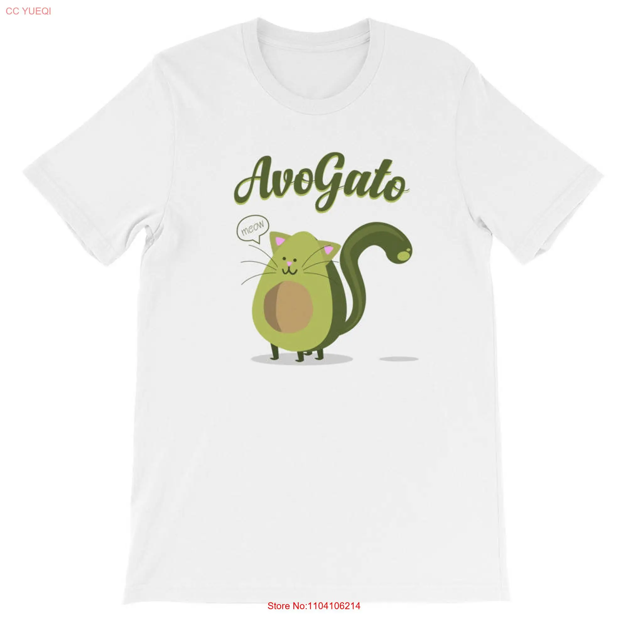 AvoGato Funny Cat Pun Spanish Avocado  T Shirt long or short sleeves