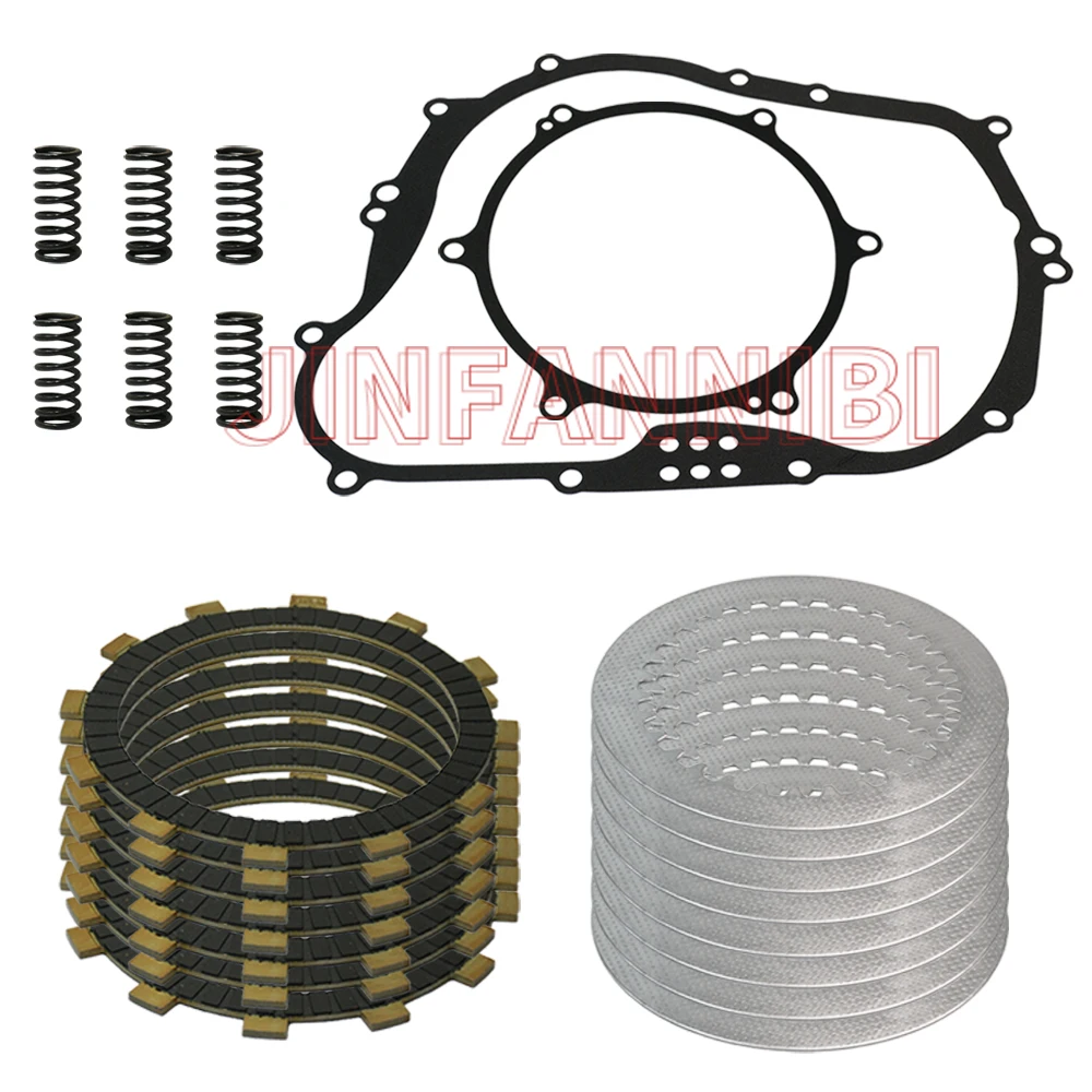 Clutch Friction Plates Kit & Spring Cover Gasket Set for Honda CRF100F 2004 2005- 2009 2010 2011 2012 2013