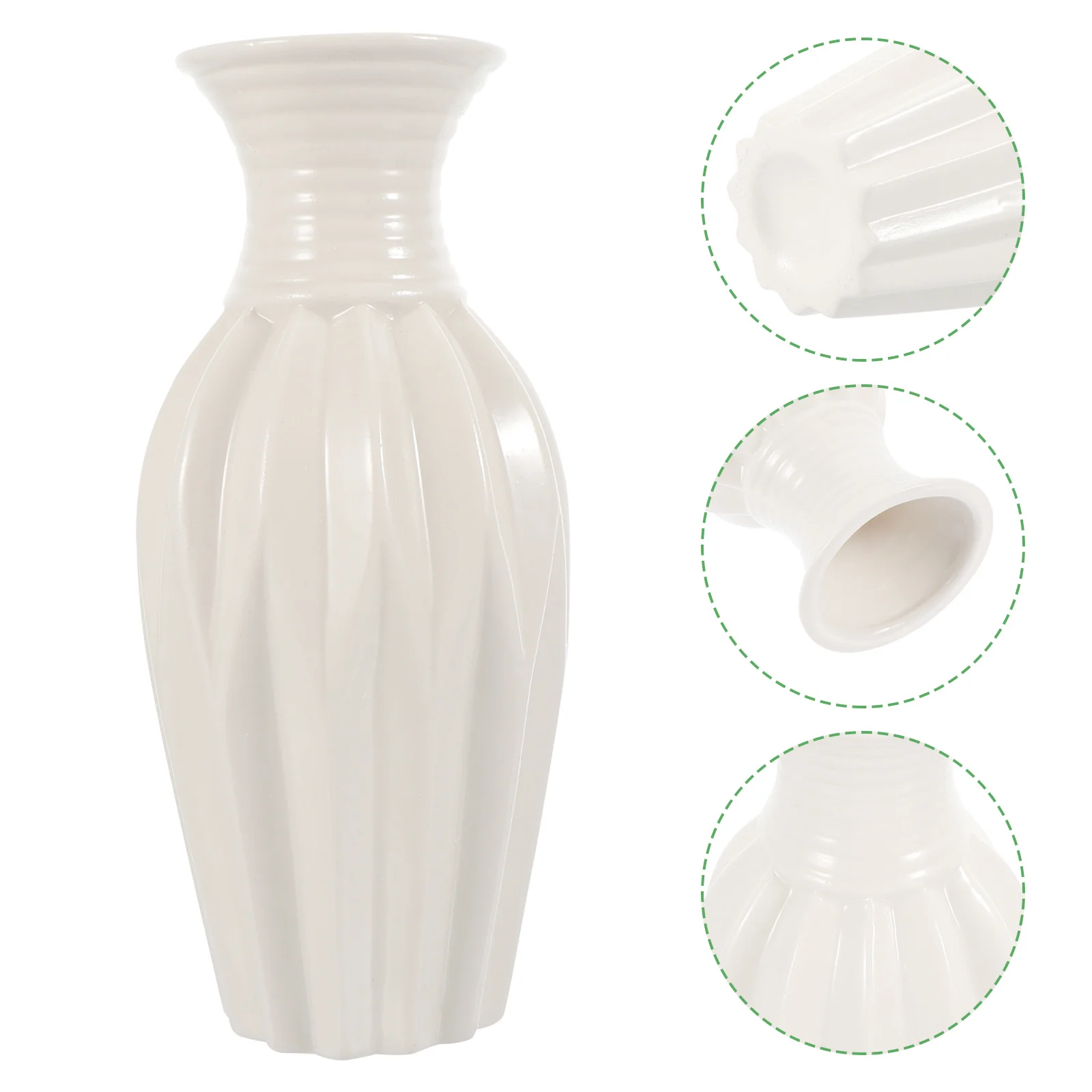 

White Ceramic Flower Arrangement Vase Creative Desktop Porcelain Vase Home Decoration Ornament Flower Arrangement Container