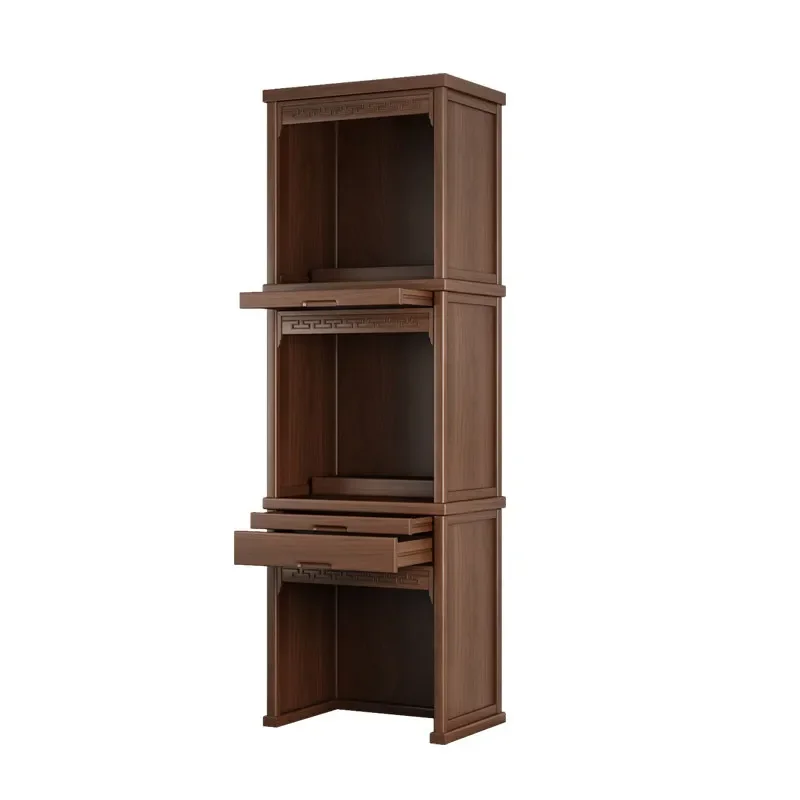b24  household three-layer Buddhist niche new Chinese vertical cabinet for table modern simple placement cabinet