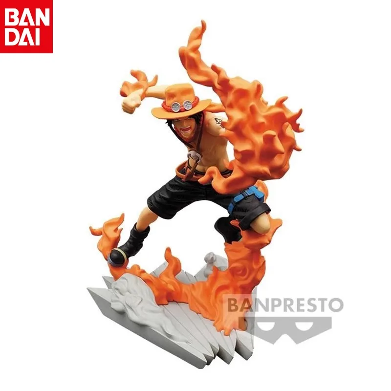 Brand New BANDAI ONE PIECE Anime Figures Portgas D Ace The Battle Is Magnificent Model Japanese Anime Kids Toy Christmas Gifts