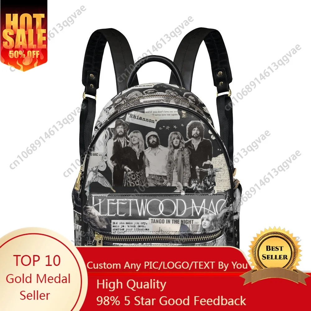 

Fleetwood Mac Blues Rock Band Backpack Womens Men Personalized Double Shoulder Bag Business Travel Bookbag Rucksack Gift Daypack