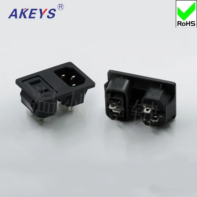 1 PC AC-007A Power socket Three-core three-legged 2-hole socket with polar Masterbatch character power charging socket