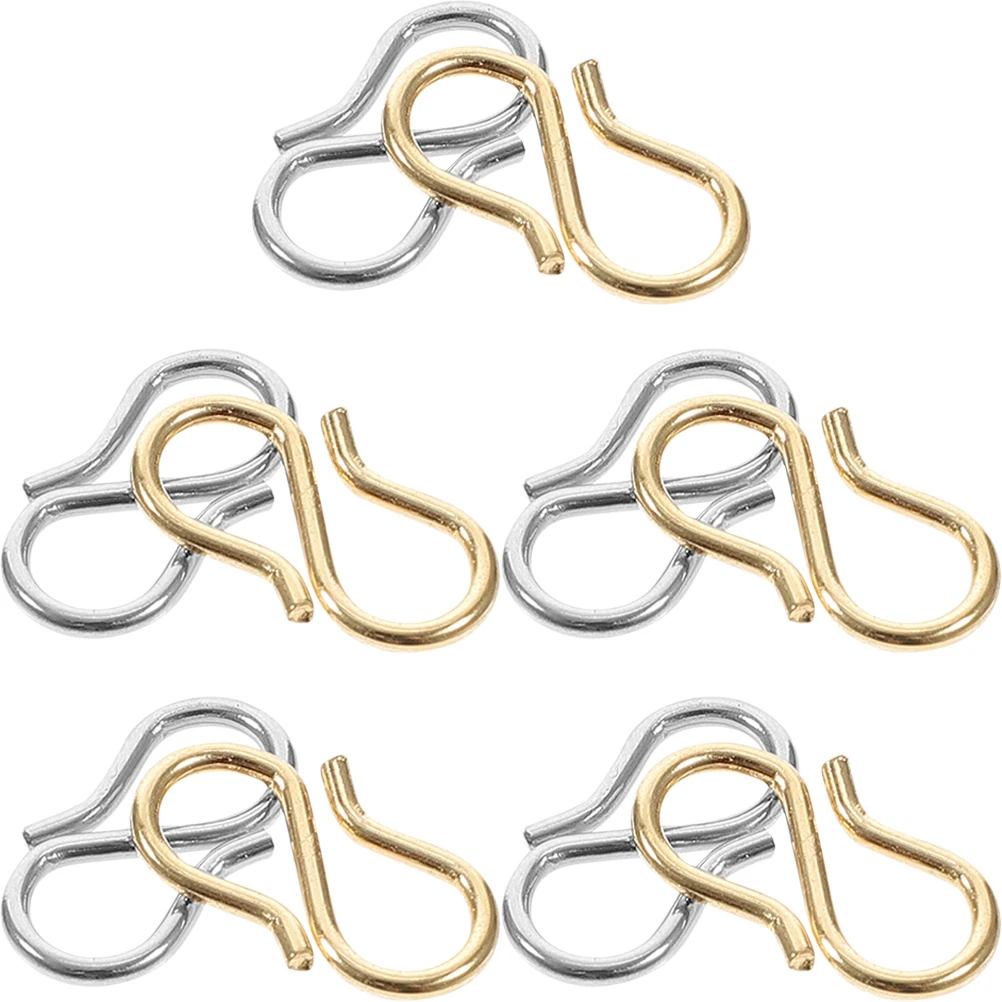 

10 Pcs Steel S-hooks Necklace Buckle Bracelet DIY Supplies Jewelry Making Supplies Jewelry Clasps S Shape Hardware