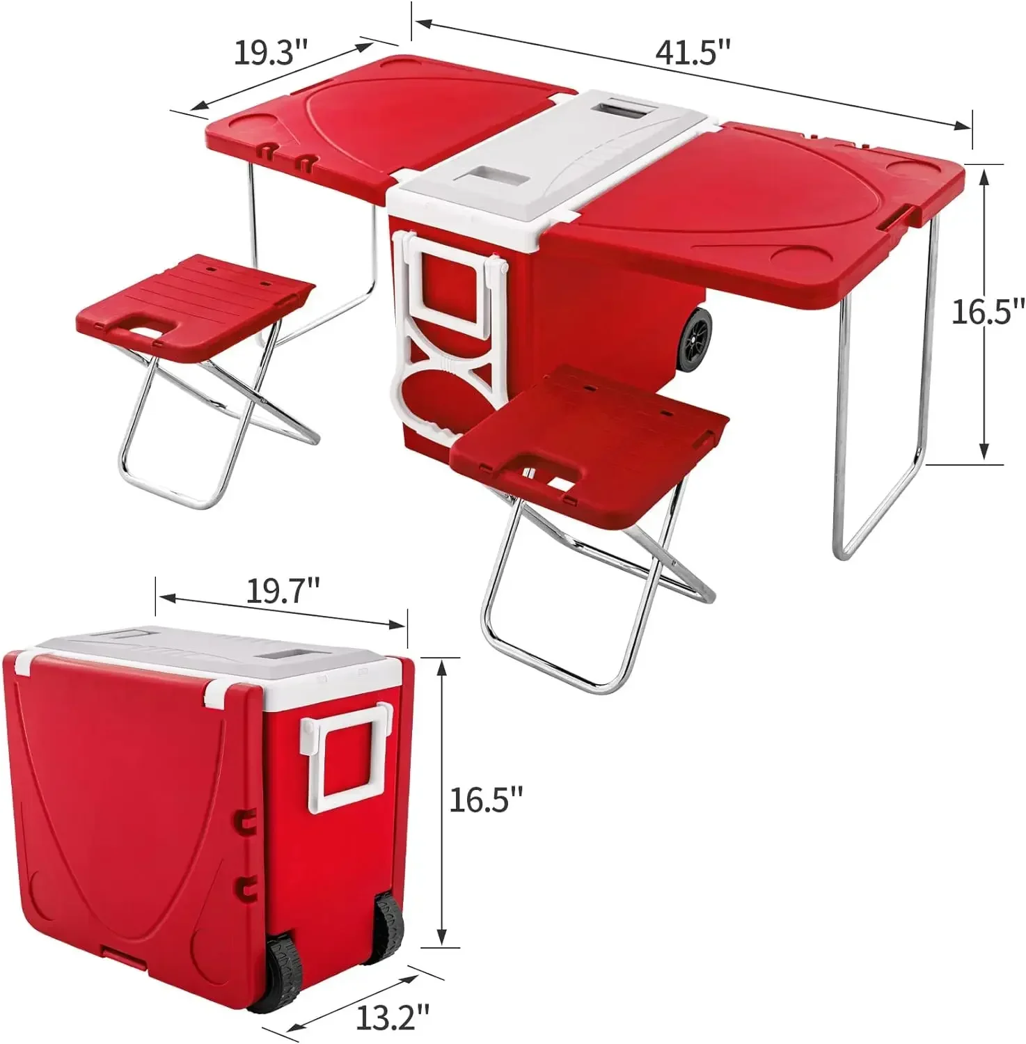 Wholesale Custom Logo 28L Multifunctional Cooler Box, Outdoor Camping Picnic Ice Cooler Box With Table And Chairs