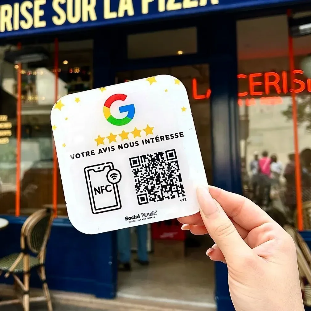 

NFC Google Review Sign NFC Tap or Scan Code Google Business Feedback One Tap Contactless QR Code Sign NFC Social Tag Sign