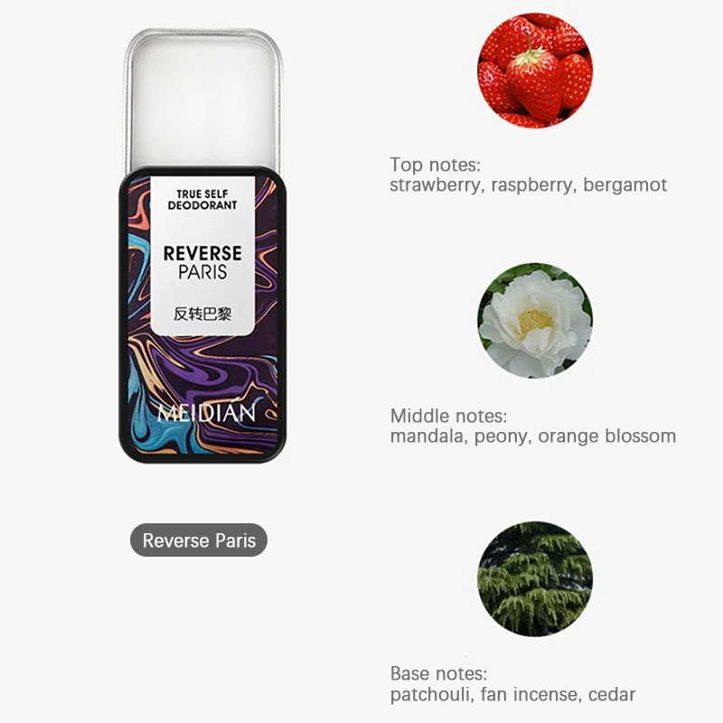 طقم عطر صلب محمول للرجال والنساء ، مرهم العطر ، مضاد للتعرق في الجسم الطبيعي ، مزيل العرق يدوم طويلاً ، باريس العكسي ، 1 ، 3