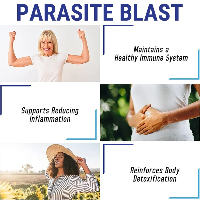 Non-GMO - Parasite-Free Detox Cleansing Supplement, Healthy Living Nutritional Supplement