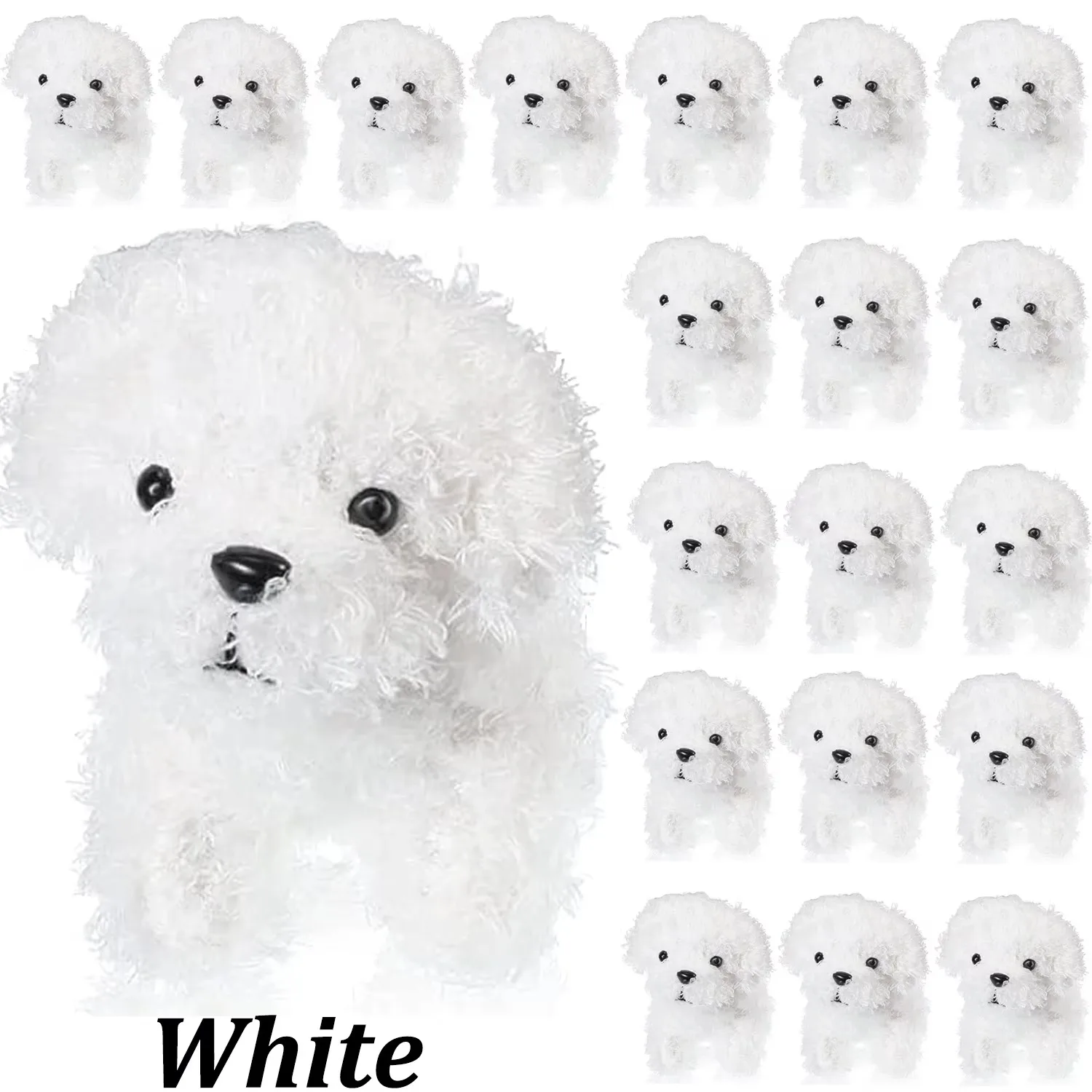 12-24PCS Teddy Hond Knuffels Gevulde Puppy Honden Zachte Poedel Pop Dier Huisdier Speelgoed voor adopteren een Puppy Feestartikelen Verjaardagscadeautjes