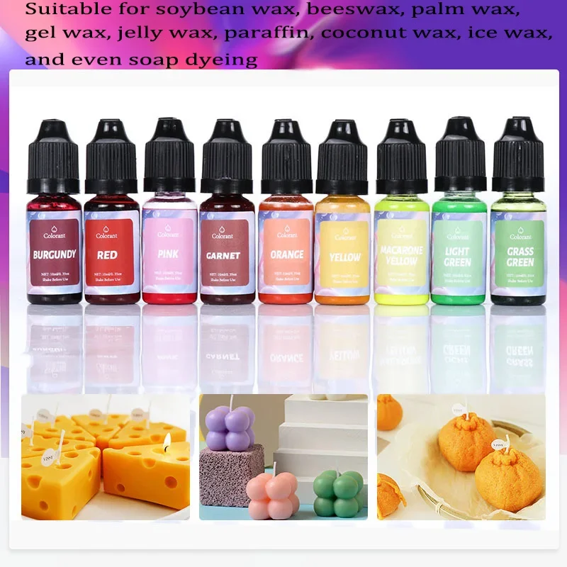 Dye for Candles Kit Coloring Pigment Set DIY Candle Making Supplies Aromatherapy Soy Wax Dye Candles Manufacture Pigment SB067