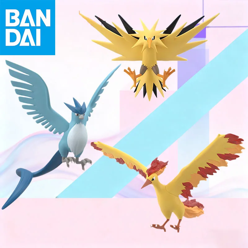 Oferta Especial En Stock Bandai Caja Original ESCALA MUNDIAL POKEMON FREEZER THUNDER FIRE Figura de Anime de PVC, Kit de Juguete Terminado