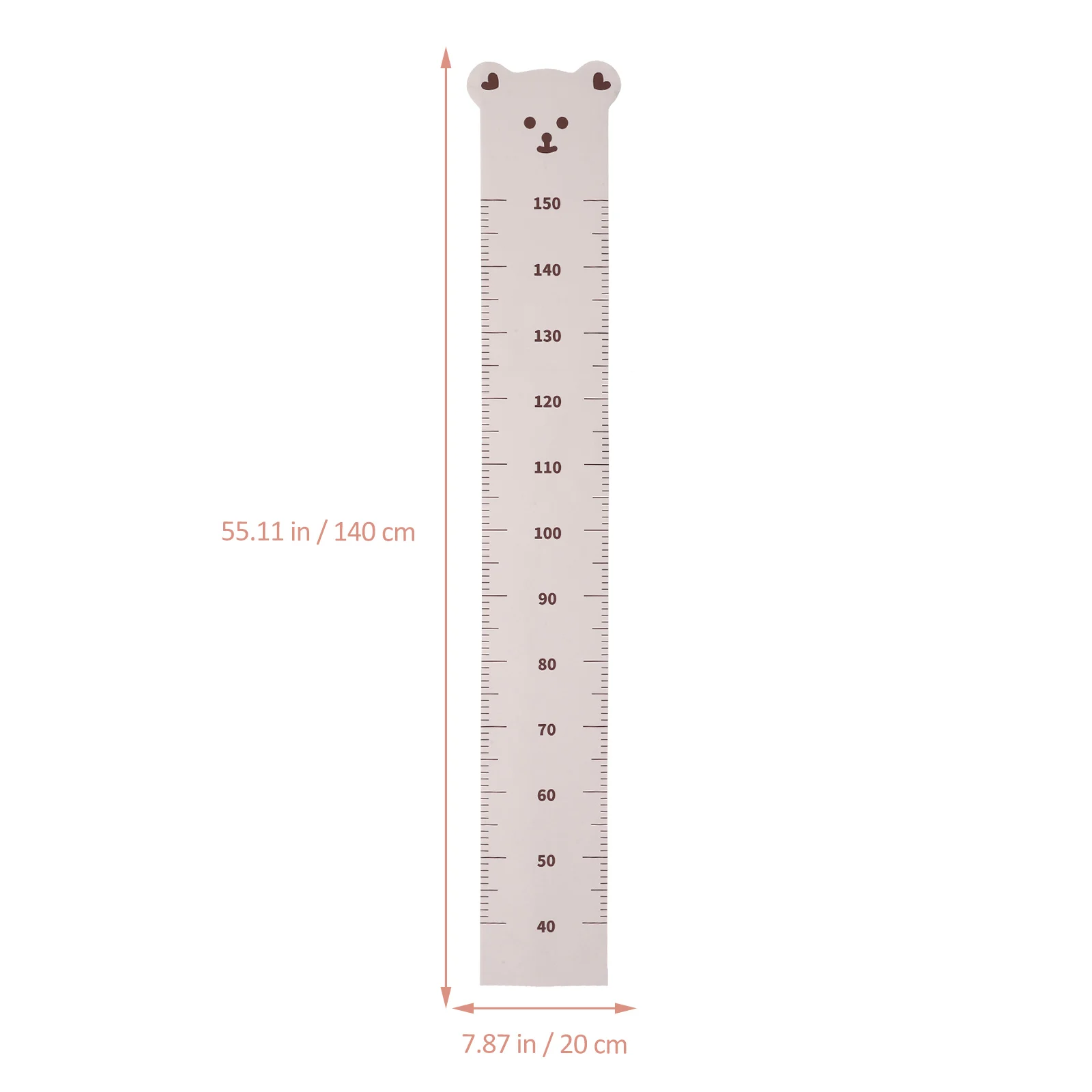 ملصق حائط لقياس الارتفاع، مخطط نمو زخرفي لطيف لحضانة غرفة الأطفال، ملصق قابل للإزالة سهل الاستخدام #3