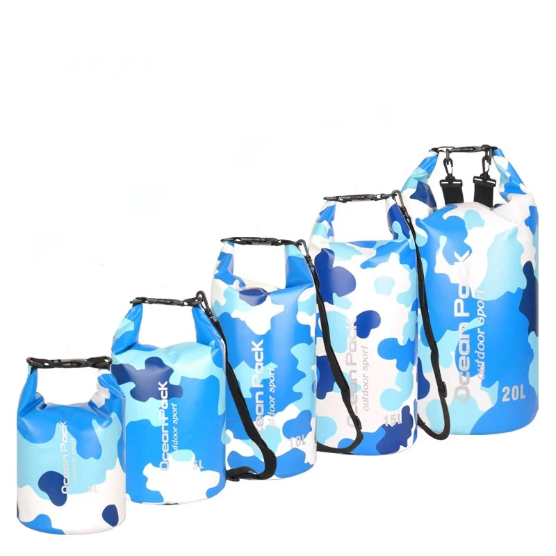 Dry Bag Men's 500D Waterproof Backpack for Beach Swimming Kayaking Camp Hiking Lightweight Mesh Floating Bag Adjustable Strap