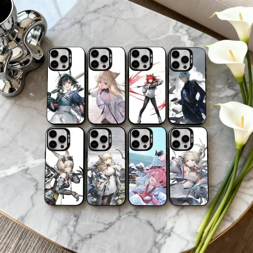 

A-Arknight-T E-Enfield G-Game Black Shell Phone Case For iPhone17,16,15,14,13,12,11 Plus,Pro Max Black Candy silver phone case