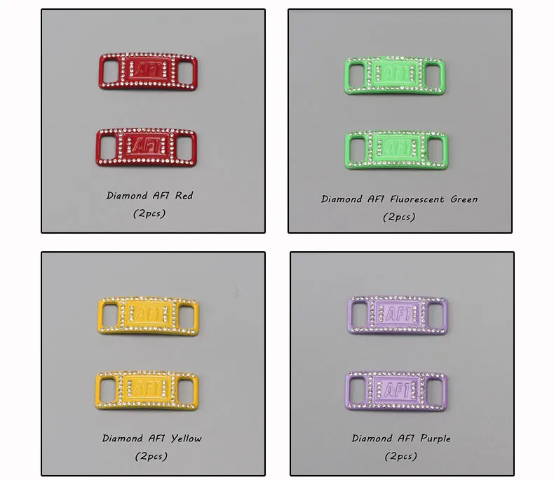 Diamant-Schuhdekorationen Schnürsenkel Metall-Schnallen-Charms Luxus-Strass-Schuhzubehör Metall-Schnürsenkelschloss Sneaker 1 Paar – Detail 20
