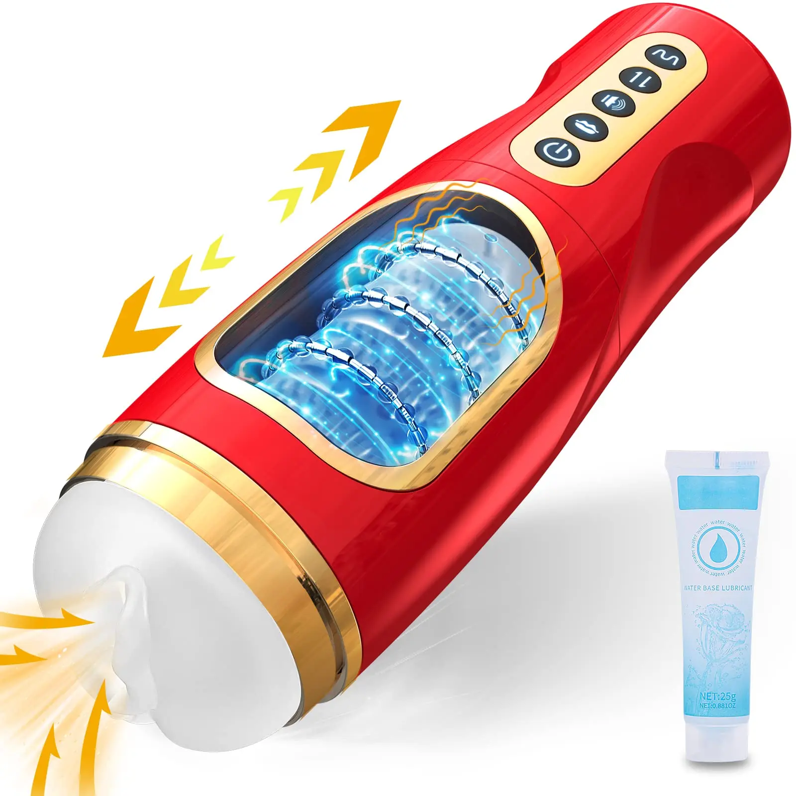 جهاز استمناء ذكر مص تلقائي للبظر والحشفة، لعبة استمناء مهبل الجيب مع 10 أوضاع تهتز وتحميص #2