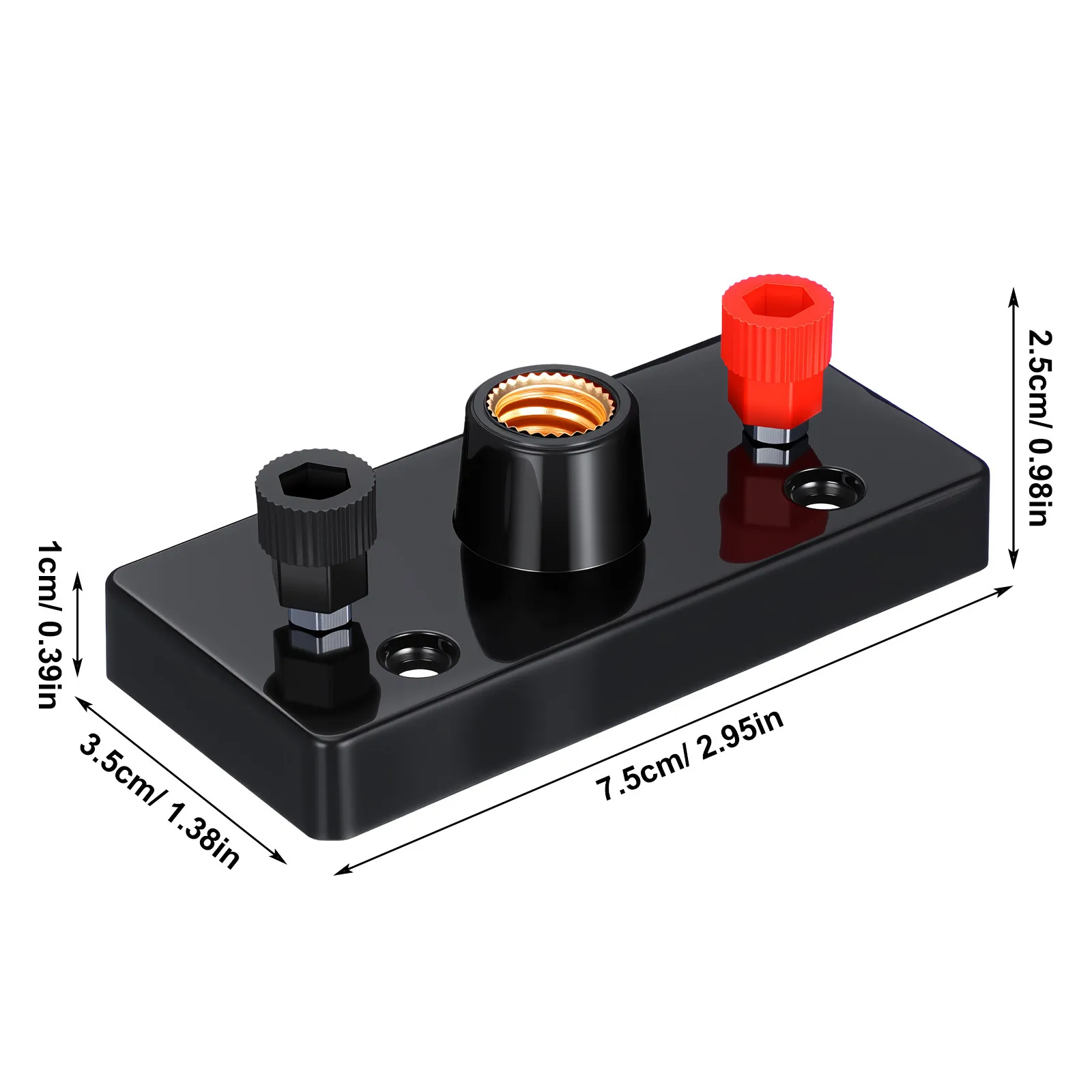 10pcs Plastic Light Holder Socket with Red Black Binding Posts for Circuit Experiment Kit, Screw Type Lamp Base