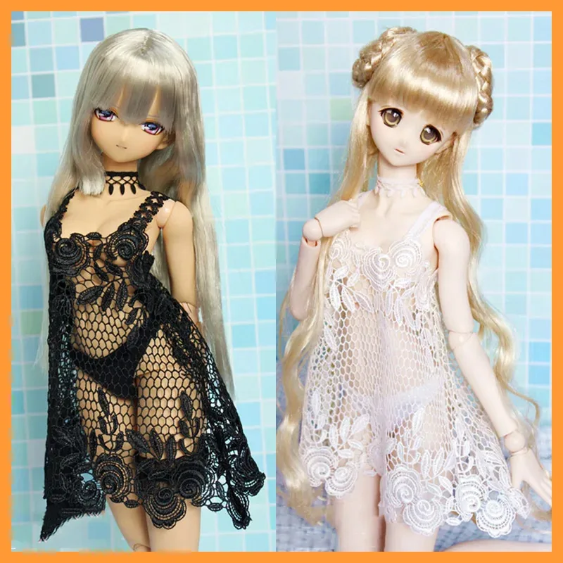 

[High Quality] 1/3 BJD AZ DD Doll Clothes Boy/Girl Embroidered Rose Lace Pajamas Sexy Sling Vest Dress for ob50 sd16 sd13 Model