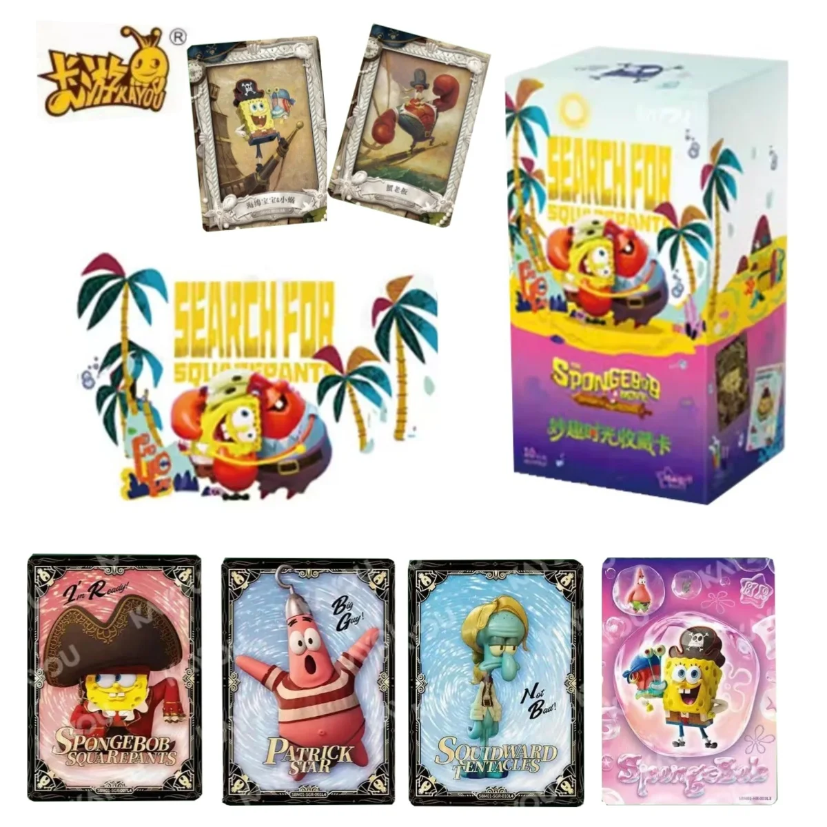 

KAYOU Genuine SpongeBob Card Wave Together Fun Time Series Volume 3 Anime Peripheral Collection Cards Kids Toys Holiday Gifts